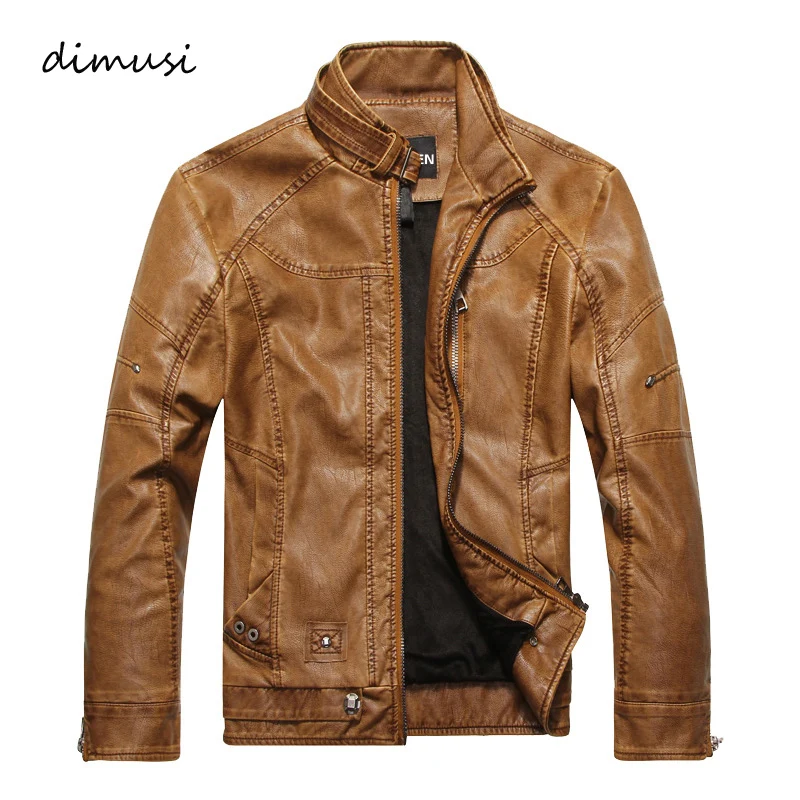DIMUSI для мужчин осень зима кожаная куртка мотоциклетные кожаные куртки мужской бизнес повседневное пальто для будущих мам бренд Одежда