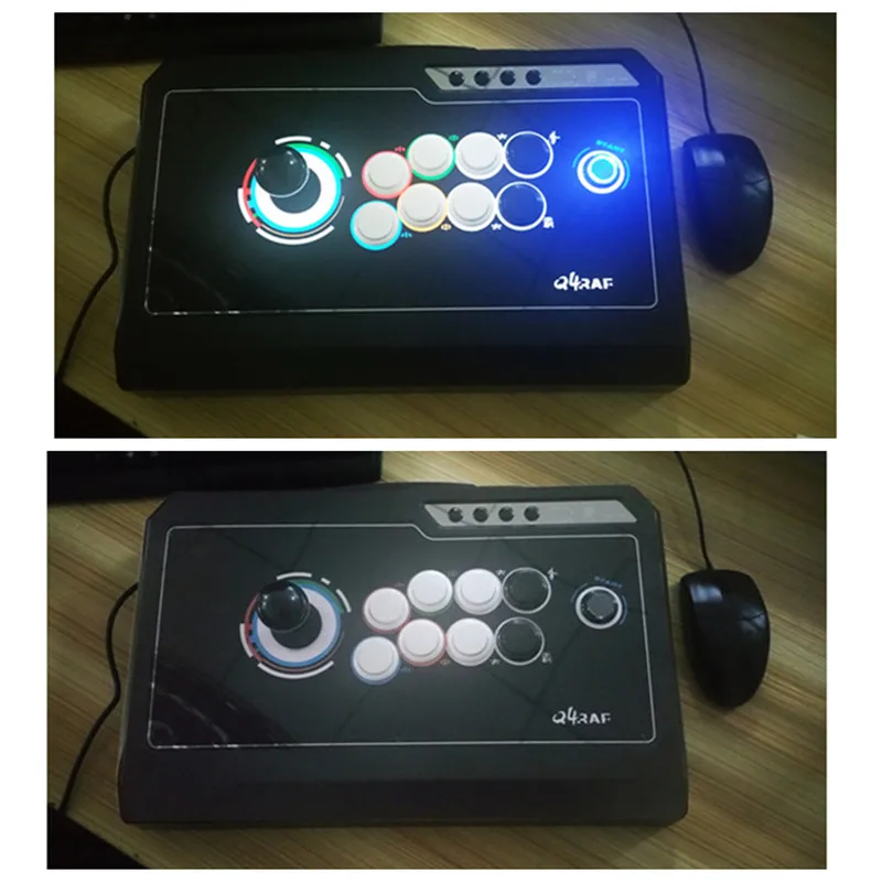  New Triple function game joystick arcade fighting without delay USB computer Fluorescence Arcade Wr