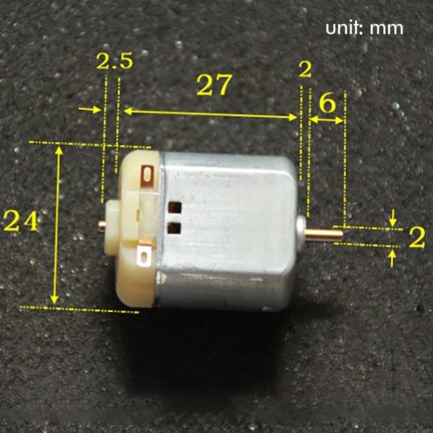 Высокое качество металлическая щетка 260 плоская микродвигатель постоянного тока DC 1-6 в 23000 об./мин., диаметр вала 2 мм Мини Мотор для DIY игрушки умные модели автомобилей