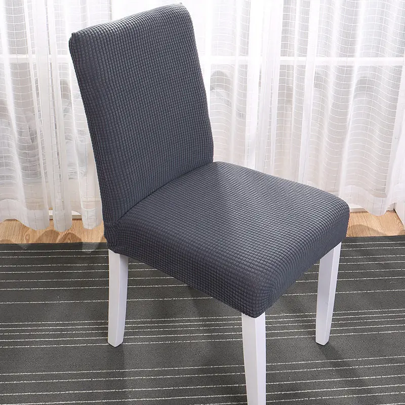 New Colorful Chair Cover Dining Seat Protector Covering For Kitchen Plain Color Covers 2pcs/set Stretch Wedding Case | Дом и сад
