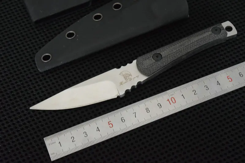 

Trskt Hunting Knife Survival Camping Knives Outdoor tool Black Mikata / Brown G10 Handle With K Sheath 60Hrc, Kitchen EDC Tool