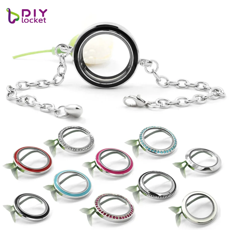 

2017 Fashion !! 5pcs/lot 30mm Round twist living floating locket bracelet Wholesale Fashion Bracelets & BanglesLSLB15*5