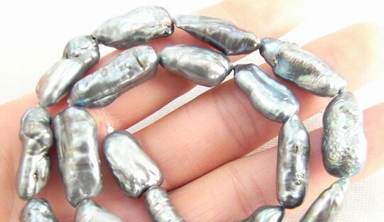 

Hot sell ->@@ N617 8x23mm Black Biwa Pearl Beads 15.5'' 5 Strand -Top quality free shipping