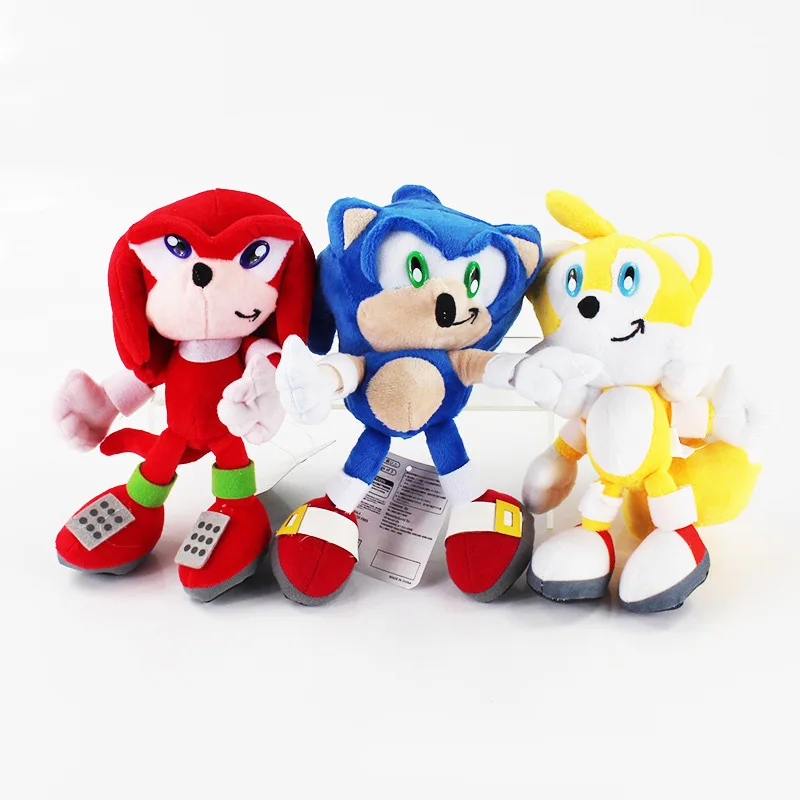 20 см супер плюшевый Соник куклы Sonic зубная щётка бум; мягкие игрушки из мультфильмов; ТВ фигурка Sonic Куклы