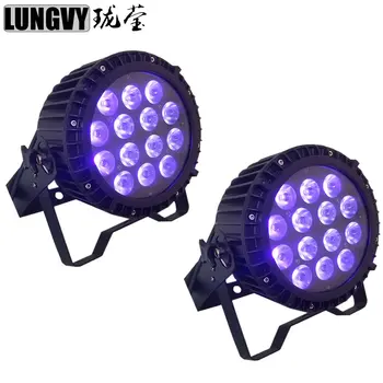 

Free shipping 2pcs/lot LED Par 14x18W RGBWAP Lighting For Event KTV Disco Party DMX