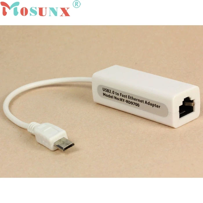 

ECOSIN New Micro Mini 5pin USB To RJ45 10/100M Ethernet Network Adapter For SamsungTable PC JAN31