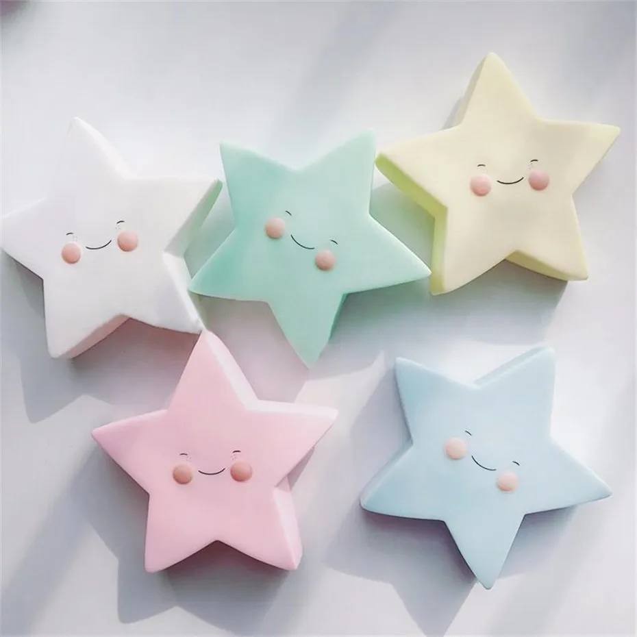 Lumiparty-Lovely-Star-Smile-Face-Soft-Vinyl-LED-Night-Light-Toy-for-Baby-Kids-Bedroom-Decoration