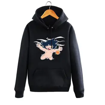 

High-Q Unisex Cotton Dragon Ball Son Goku Pullover jacket Hooded Hoodie Sweatshirts cartoon Dragon Ball Kakarotto Hoodies coat