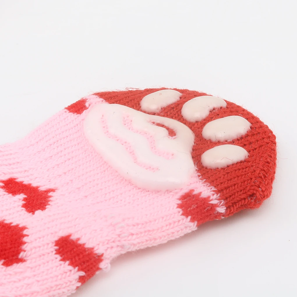 4 шт. носки для питомцев собачка кошка щенок цветной Противоскользящий поставка зоотоваров