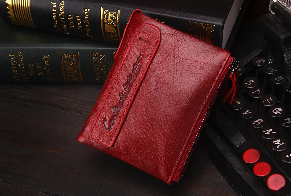 carteiras vermelho id cartão titular moeda bolsa