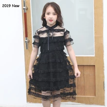 Г. Кружевное детское платье принцессы для девочек, Сетчатое платье летняя одежда для маленьких девочек-подростков 8, 10, 12, 14 лет