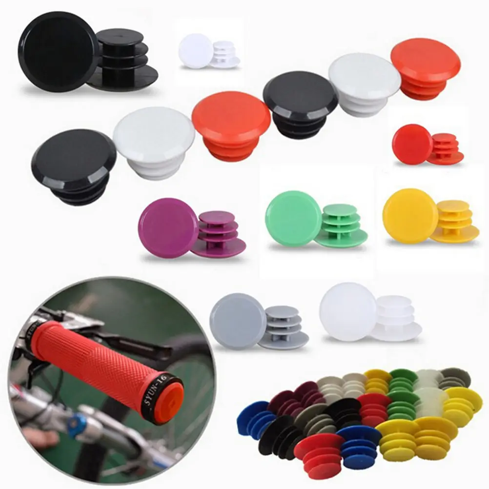 

3Pairs MTB Plastic bike handlebar grips bar and Plugs bicycle handlebar cap Cover bicycle accessories Random color Hot Sale