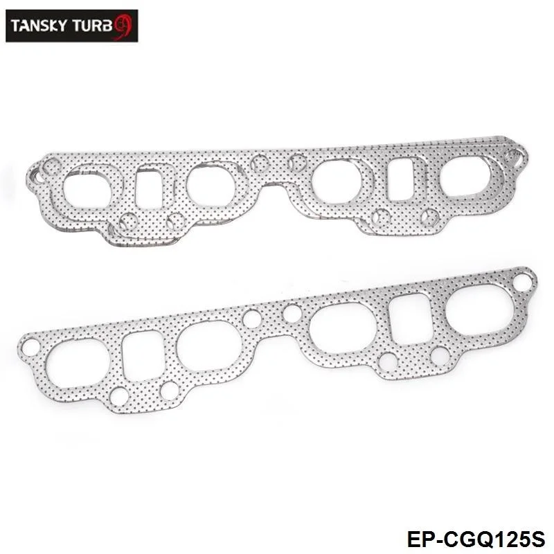 TANSKY  -10PCS/LOT For Nissan 240SX Sentra 200SX SR20DE Aluminum Graphite Exhaust Manifold Header Gasket EP-CGQ125S