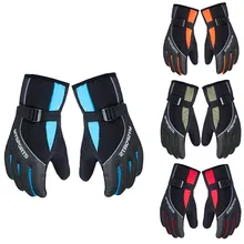 Лыжные зимние перчатки зимние водонепроницаемые противоскользящие спортивные теплые бархатные велосипедные перчатки#2d11