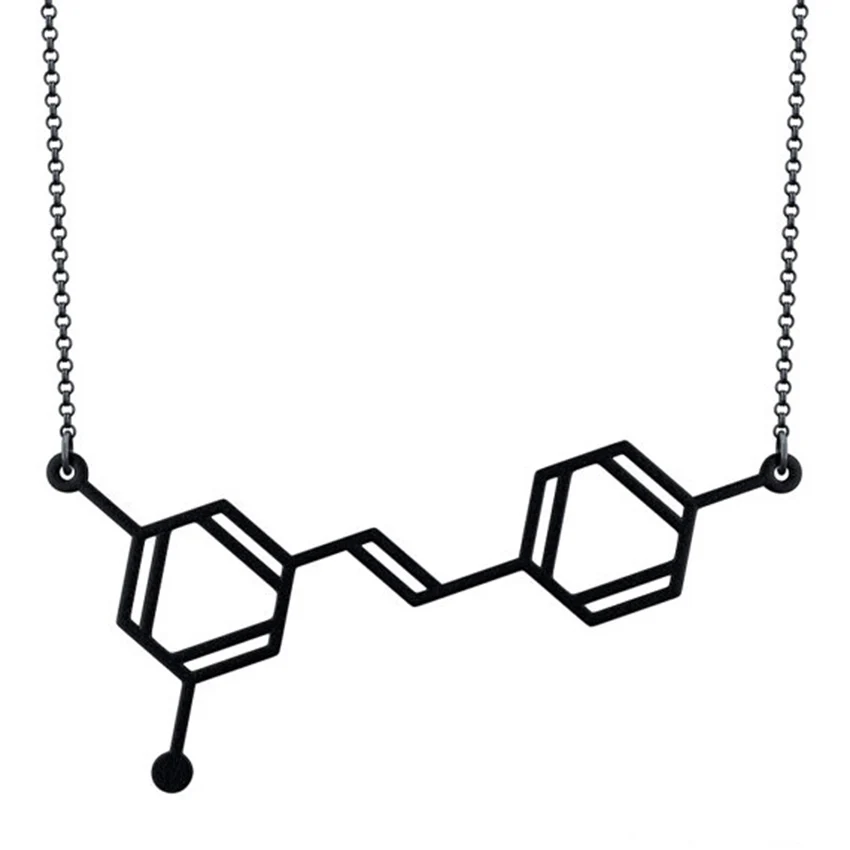Resveratrol Molecule Necklace