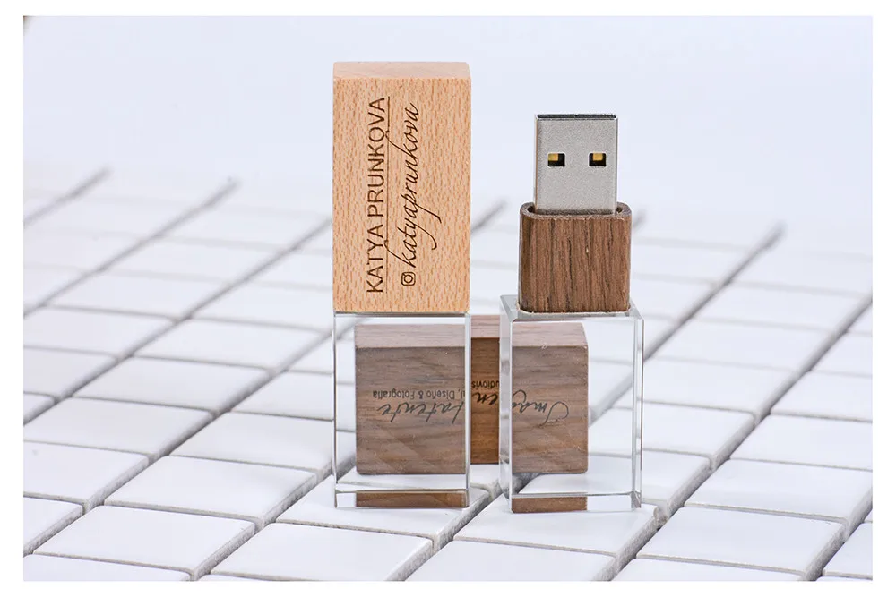 JASTER 10 шт. бесплатный логотип стильный деревянный Кристалл креативный USB флэш-накопитель 4 ГБ 8 ГБ 16 ГБ 32 ГБ 64 ГБ хранения памяти U диск