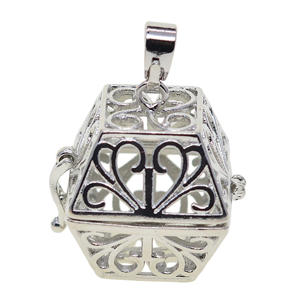 Blank Pearl Beads Cage Pendant Charms Memory Locket Pendants Settings for DIY Necklace Bracelet Earrings Jewelry Making
