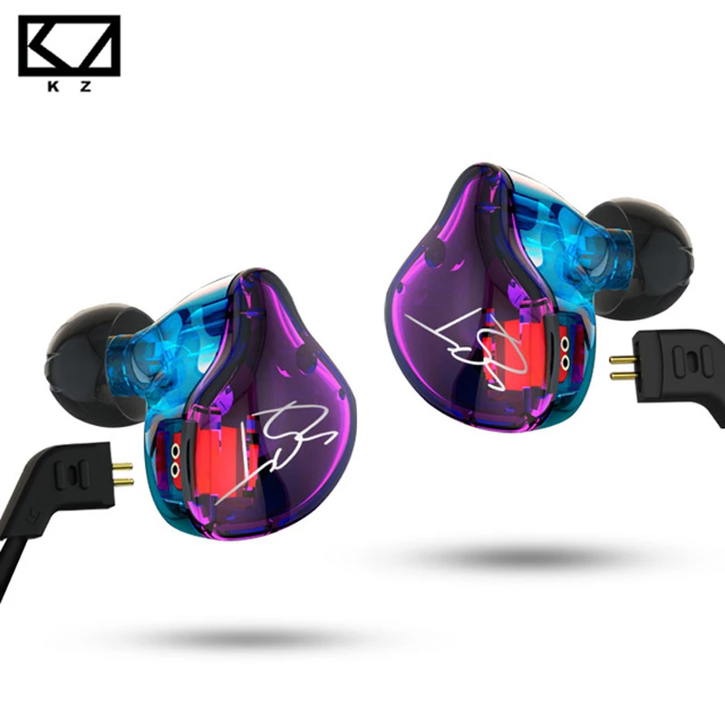 

KZ ZST Pro Earphone with Microphone Dual Driver Detachable Cable In Ear Audio Monitors Noise Isolating HiFi Music Sports Earbuds