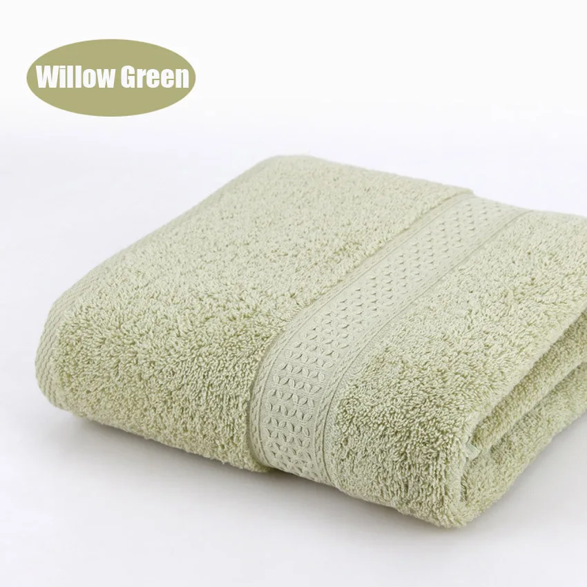 Супер абсорбирующее большое полотенце из чистого хлопка, банное полотенце 70*140, плотное мягкое полотенце для ванной комнаты, удобное пляжное полотенце, 15 цветов - Цвет: Willow Green