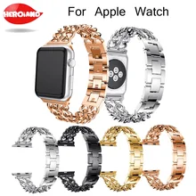 Новые ковбойские цепи браслет из нержавеющей стали для Apple watch band 42 38 40 44 мм металлический ремешок для iwatch 4/3/2/1