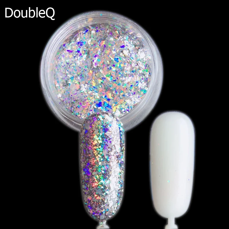 

0.2g/box Holographic Galaxy Flakes Bling Laser Nail Sequins Holo Powder Glitter Paillette Nail Art Glitter Decorations