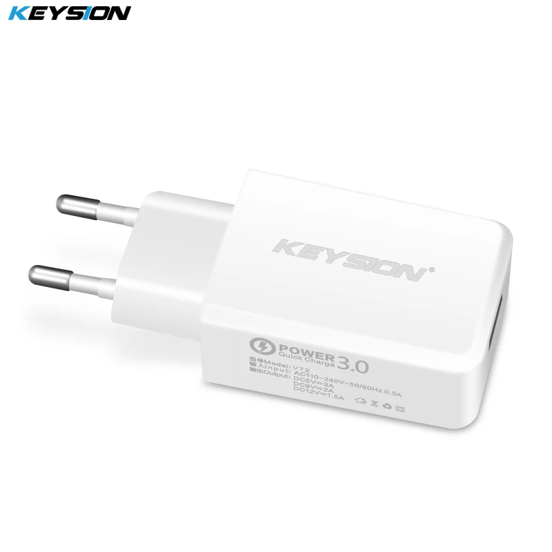 

KEYSION Quick Charger QC 3.0 USB Fast Charger Travel for iPhone X 7 8 For Samsung S8 Huawei Xiaomi Fast Charger QC3.0 EU/US Plug