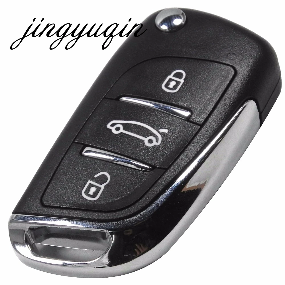 Jingyuqin флип KD модифицированный ключ оболочки чехол для VW TOYOTA PRIUS VIOS CAMRY RAV4 HIGHLANDER COROLLA CROWN COROLLA EX для Mazda