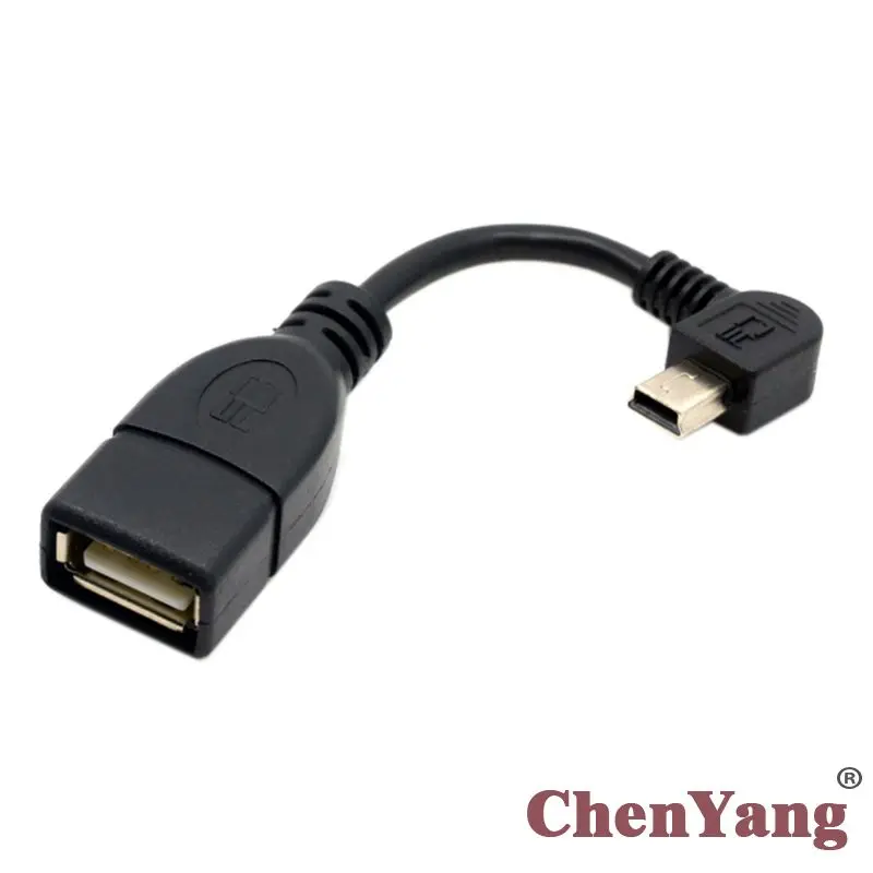 

Zihan Left angled 90 Degree Mini B Male to USB 2.0 A Female OTG Cable 10cm