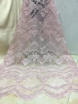 

Sat-12.2506 fashionable sequins tulle embroidery french net lace fabric for party dress