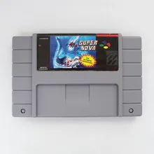 Супер Nova 16 бит большая серая игровая карта для NTSC игровой плеер Прямая