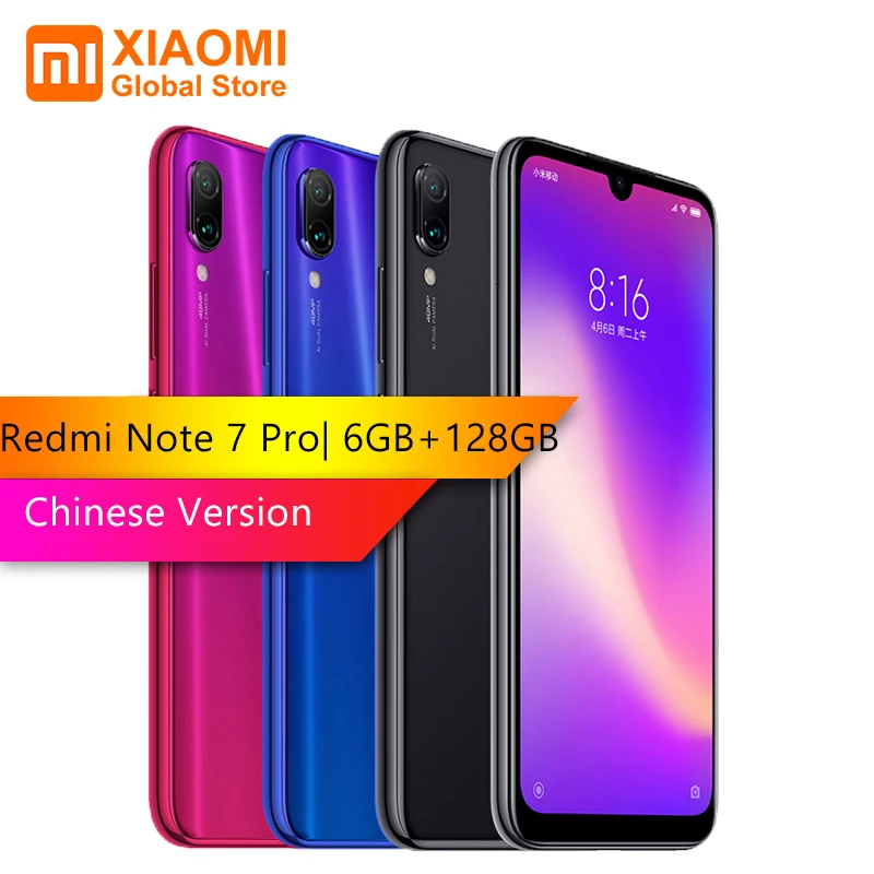 

Xiaomi Redmi Note 7 Pro 6GB RAM 128GB ROM Snapdragon 675 Octa-core Processor IMX 586 Camera Mobile Phone 4000mAh Chinese Version