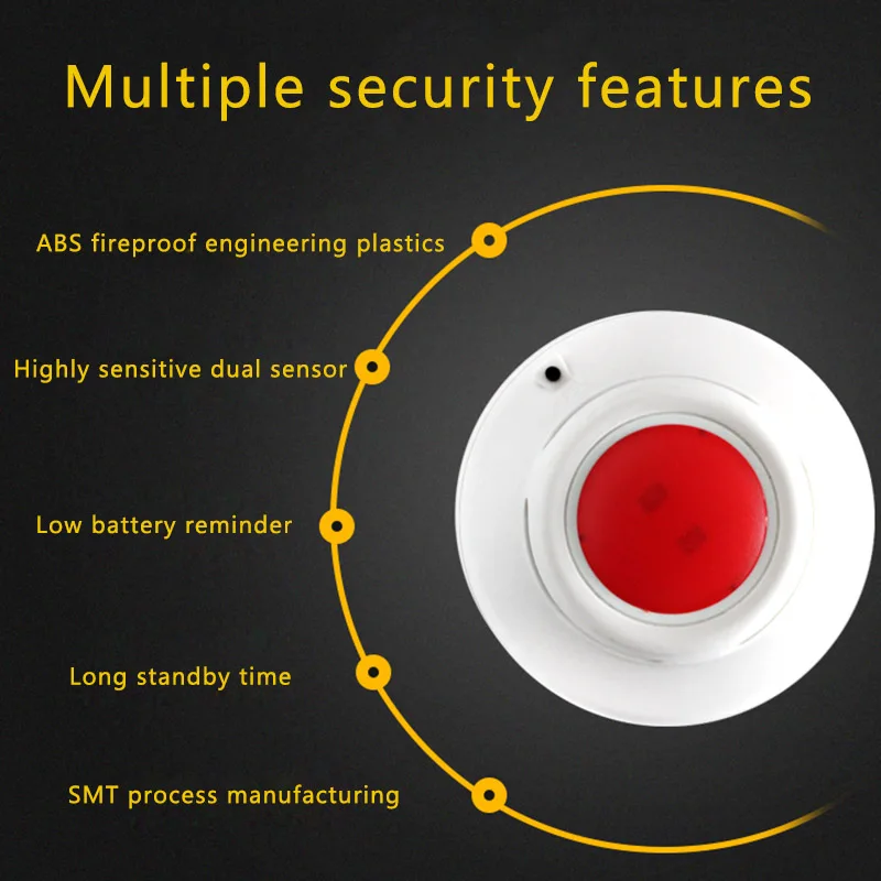 CO детектор дыма окиси углерода Голосовая сигнализация Автономный Фотоэлектрический Alertt человеческий голос ЖК-дисплей высокая надежность Горячая