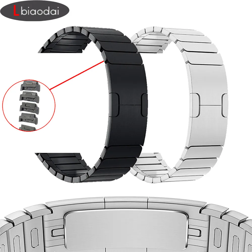 

Lbiaodai Strap for apple watch band 4 iwatch 38mm 42mm 44 mm stainless steel 22 watch band gen.6 for apple watch link bracelet