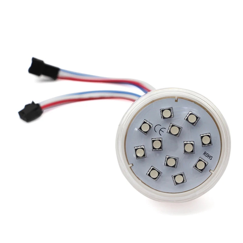 Диаметр 60 мм led rgb Пиксела ucs1903 программируемый 12 шт. 5050 smd водонепроницаемый IP67 пиксель rgb led модуль свет развлечения центр