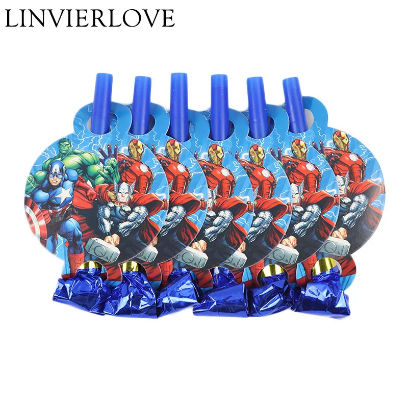 6PCS/set Noise Maker Avengers Cartoon Theme Blowout Plastic Whistle Kid's Birthday Party Fittings Party Supplies Decor Toys
6PCS/set Noise Maker Avengers Cartoon Theme Blowout Plastic Whistle Kid's Birthday Party Fittings Party Supplies Decor Toys