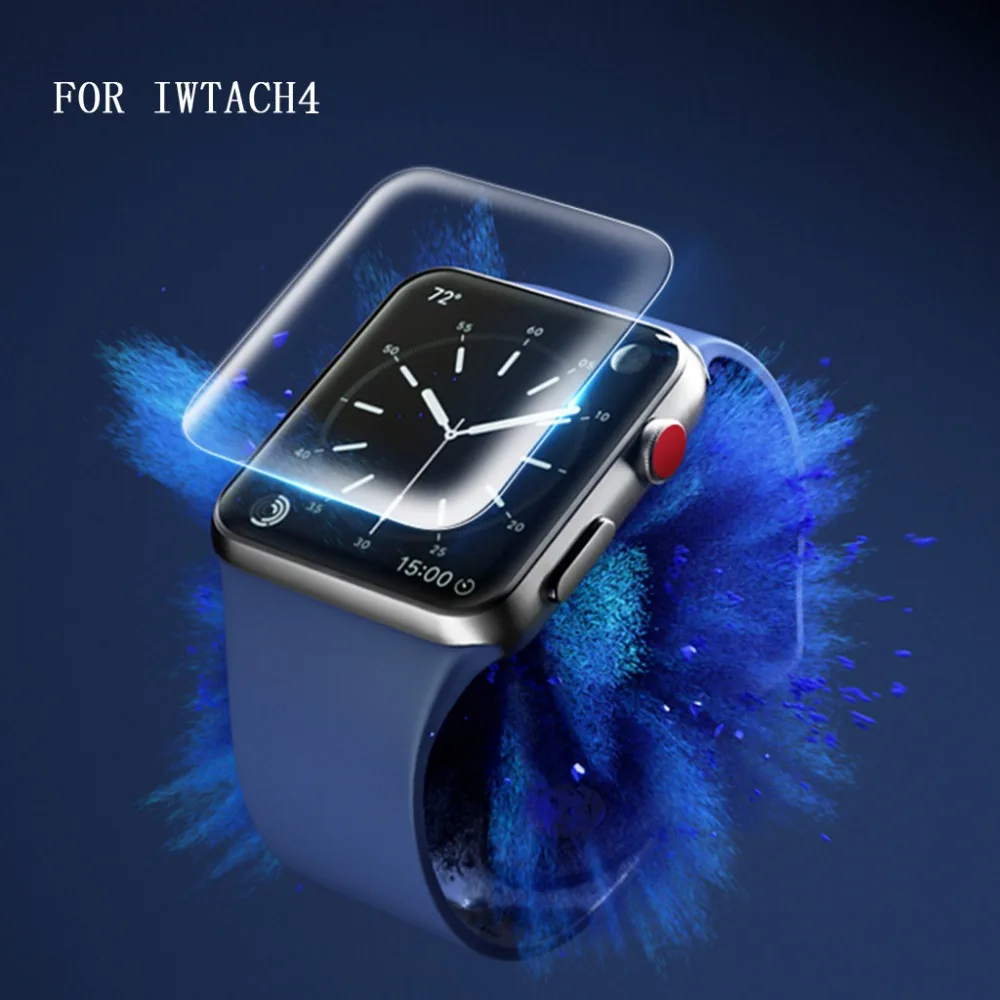 Защитная пленка для Apple Watch iWatch Series 1/2/3/4 9H 3D изогнутая с полным покрытием