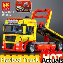 LELE 38042 Technic Механическая серия 8285 электрическая Плоская тележка маленькая частица Сборка строительные блоки конструктор развивающий игрушки