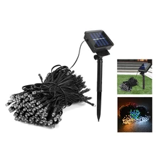 Светодиодный светильник-гирлянда s для свадебной вечеринки, рождественские украшения праздничный уличный садовый забор, светильник-гирлянда на солнечных батареях 7 м 12 м 22 м