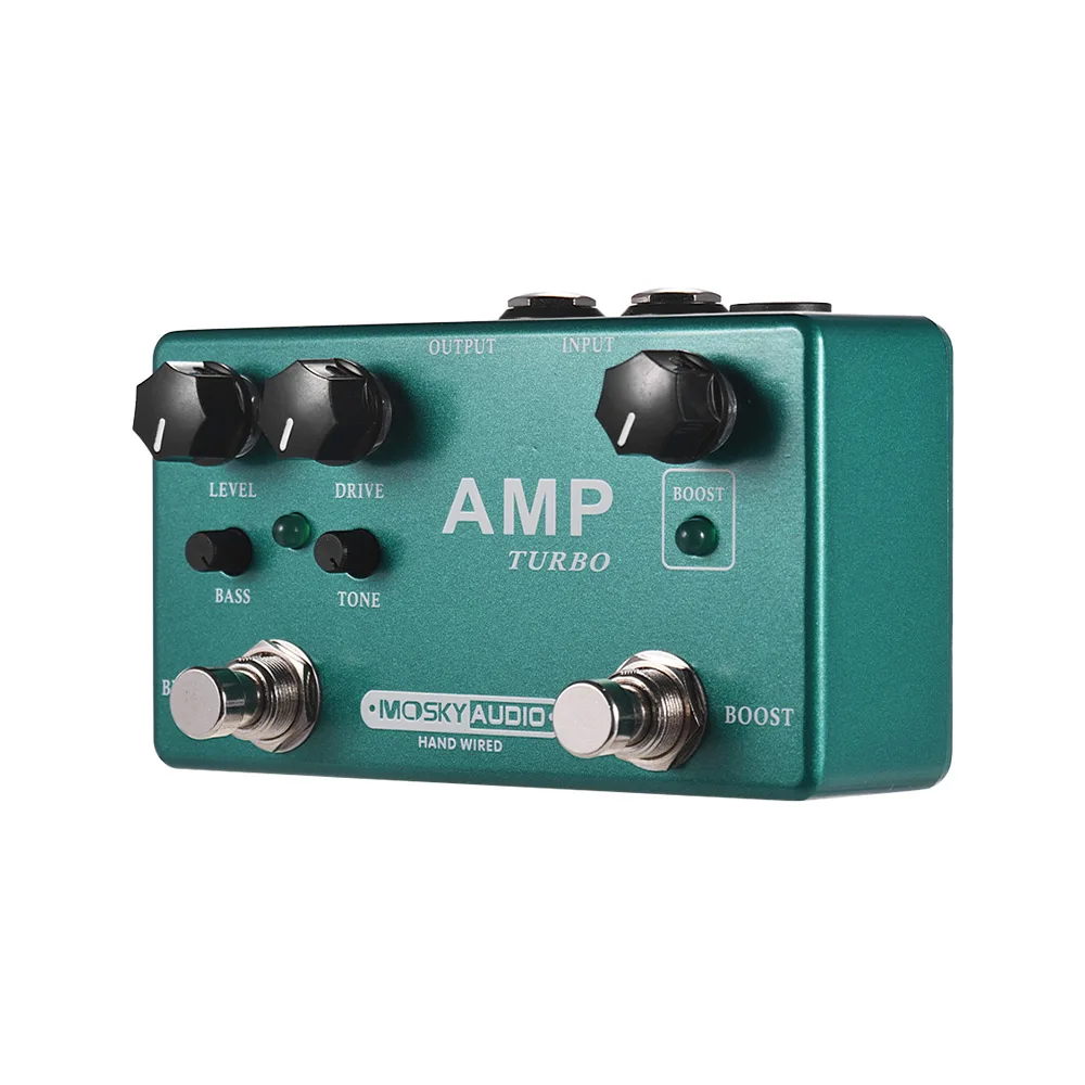 Гитарная педаль с эффектами MOSKY AMP TURBO 2 в 1 усиление + эффекты Overdrive полностью