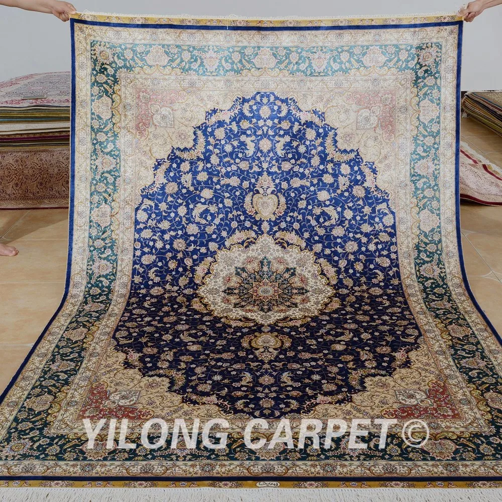 Yilong 5,5x" шелк турецкие ковры прямоугольник vantage персидские ковры(0220