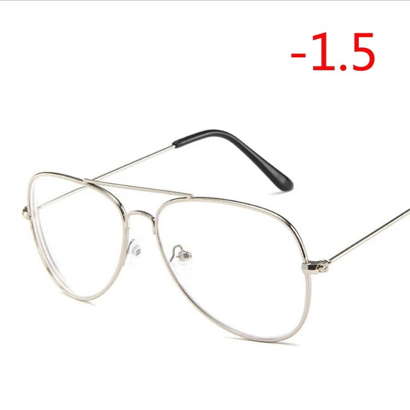 Retro Metal Cat Eye Finished Myopia Eyeglasses Spectacles Glasses For Women And Men-1.0-1.5-2.0-2.5-3.0-3.5-4.0 - Цвет оправы: Myopia 150