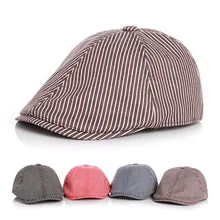 Полосатая Детская кепка s из хлопка для мальчиков и девочек; берет; шапка для малышей; солнцезащитная Кепка