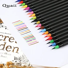 Quaii 20 цветов живопись мягкая ручка набор рисования акварельные Маркеры Ручка для раскрашивания книг школьная Живопись Кисть манга ручки