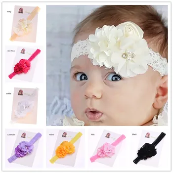 

30pcs Shabby Chiffon Hair flower headband s Hair Bows Hairband Newborn hairbows hair accessories