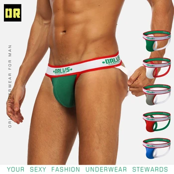 

ORLVS Sexy Men Underwear Jockstrap Tanga G-String And Thongs Homme Cueca Mens briefs Breathable Gay Underwear Male Jockstrap