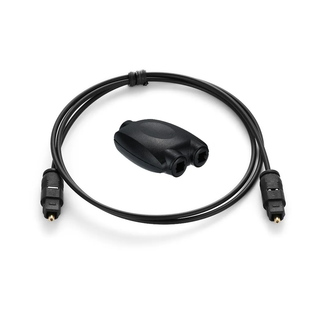 

1M Digital Optical Fiber Optic Toslink Audio Cable + 1x2 Toslink Splitter HDTV Professional Made