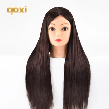 

Qoxi Professional training heads with long thick hairs practice Hairdressing mannequin dolls hair Styling maniqui tete for sale