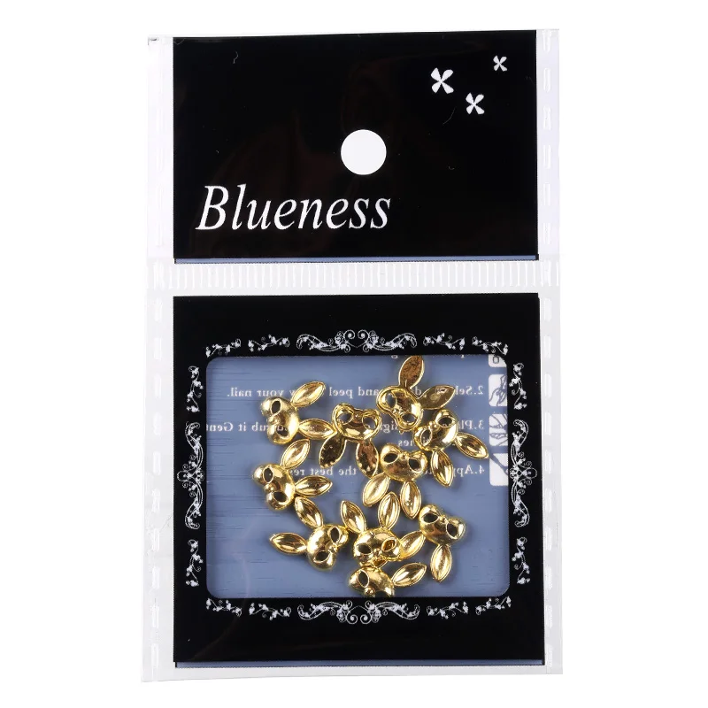 Blueness 10 шт/партия золотые серебряные ретро металлические украшения для ногтей