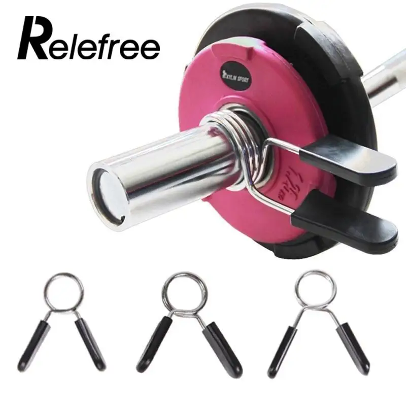 2pcs Weight Lifting Clamp Spring Clips for Weight Bar Dumbbell Gym
