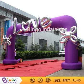 

purple inflatable wedding arch 6m wide with LOVE letter or customize BG-A1196 toy
